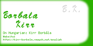 borbala kirr business card
